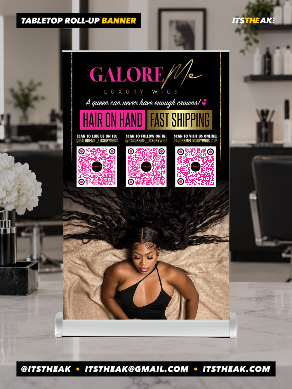 Custom Tabletop Roll-Up Banner