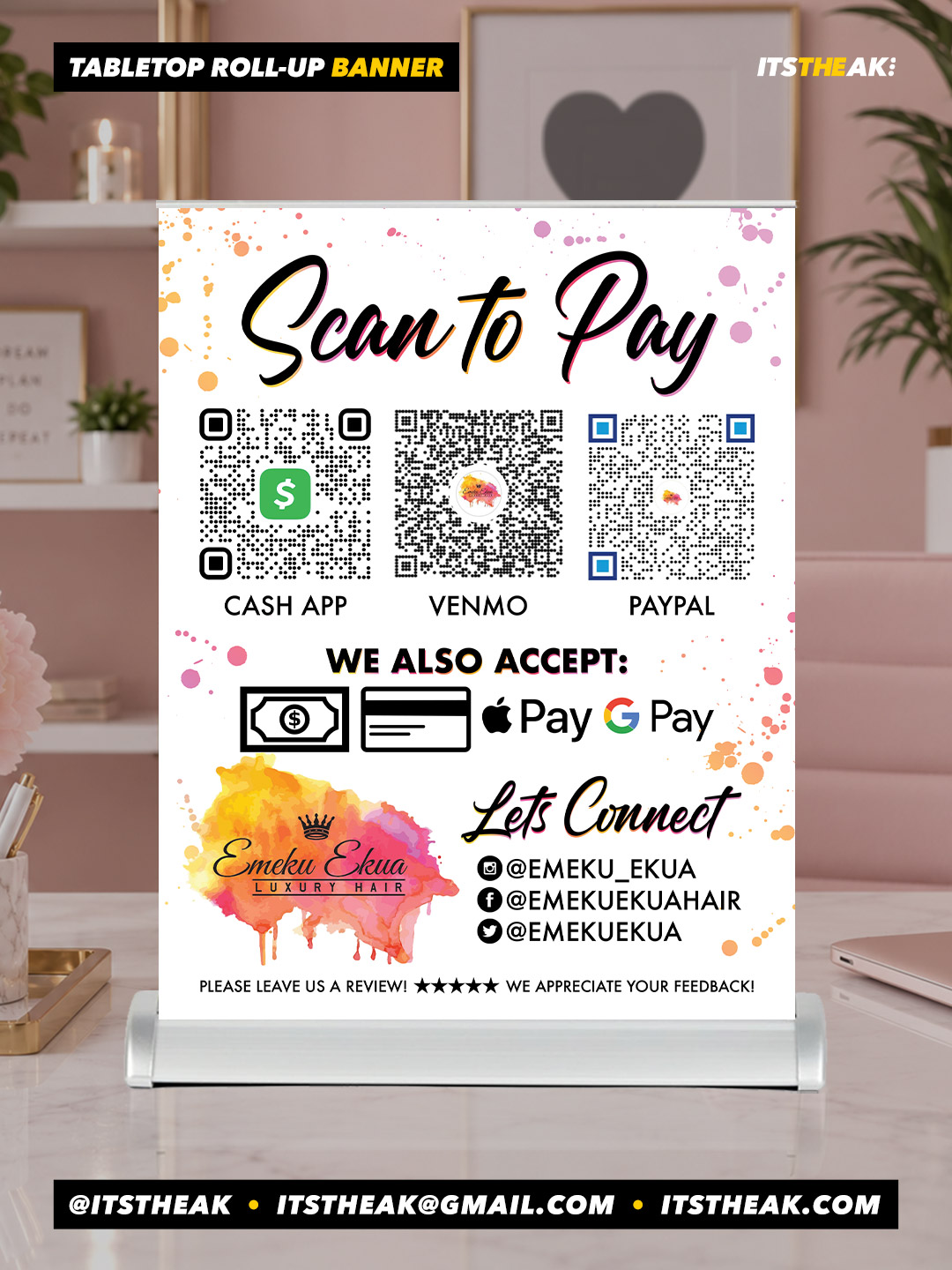 Custom Tabletop Roll-Up Banner - Image 9