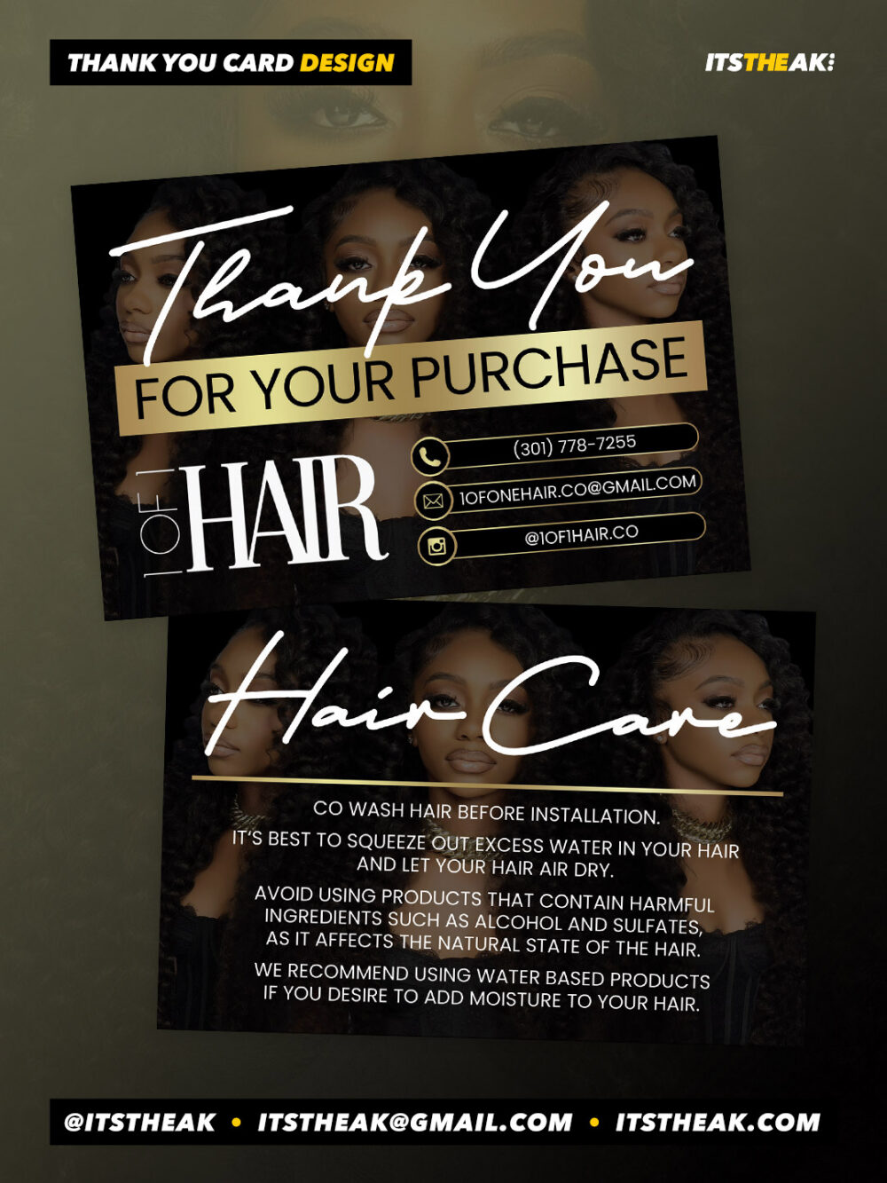 Thank You Card Design (No Printing)