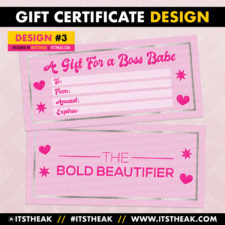 Gift Certificate Design #3
