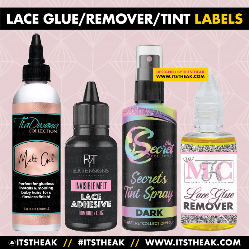 Lace Glue/Remover/Tint Labels