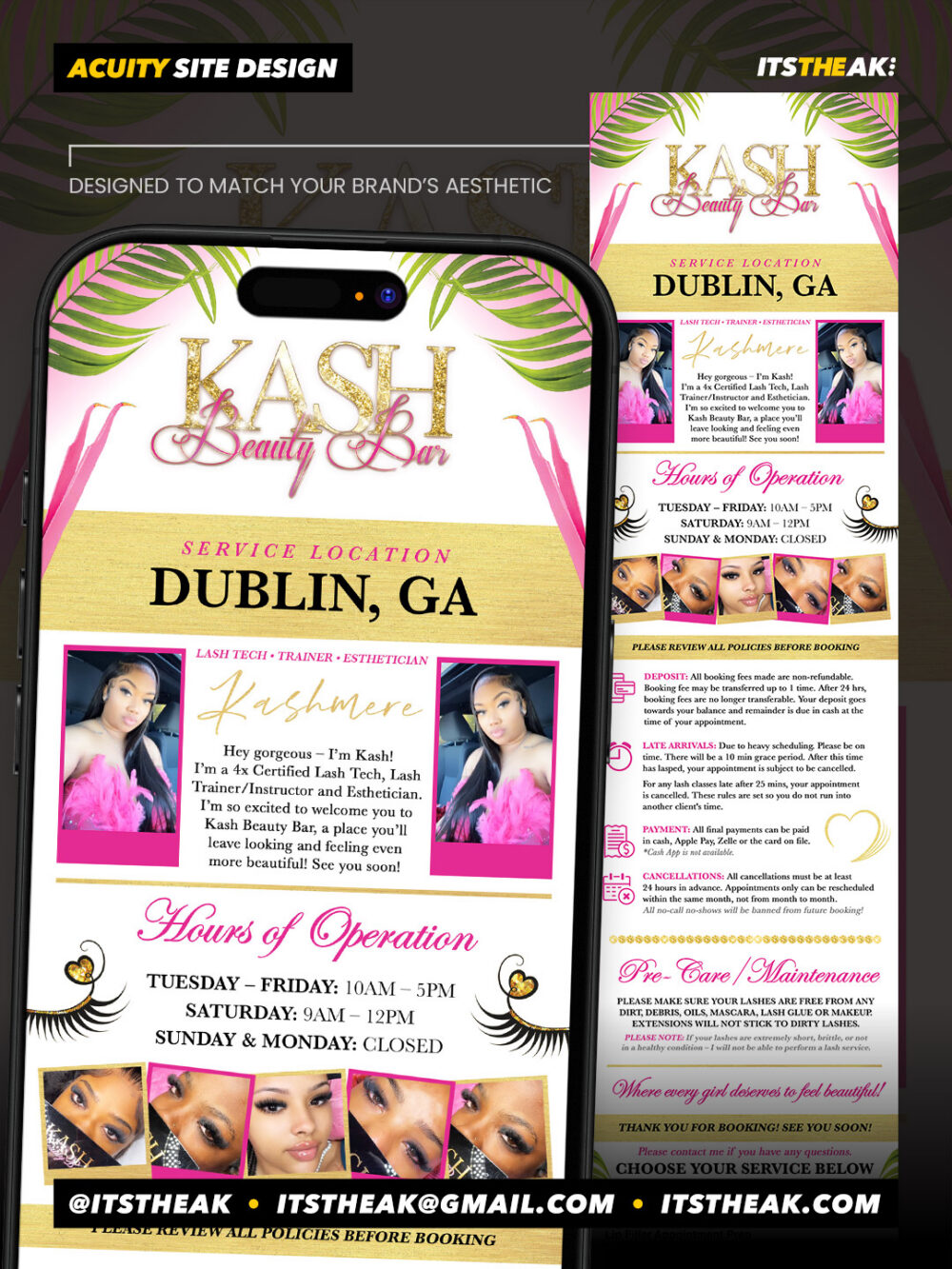 Custom Acuity Site Design