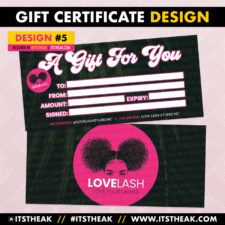 Gift Certificate Design #5