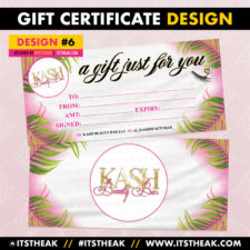 Gift Certificate Design #6