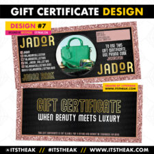 Gift Certificate Design #7