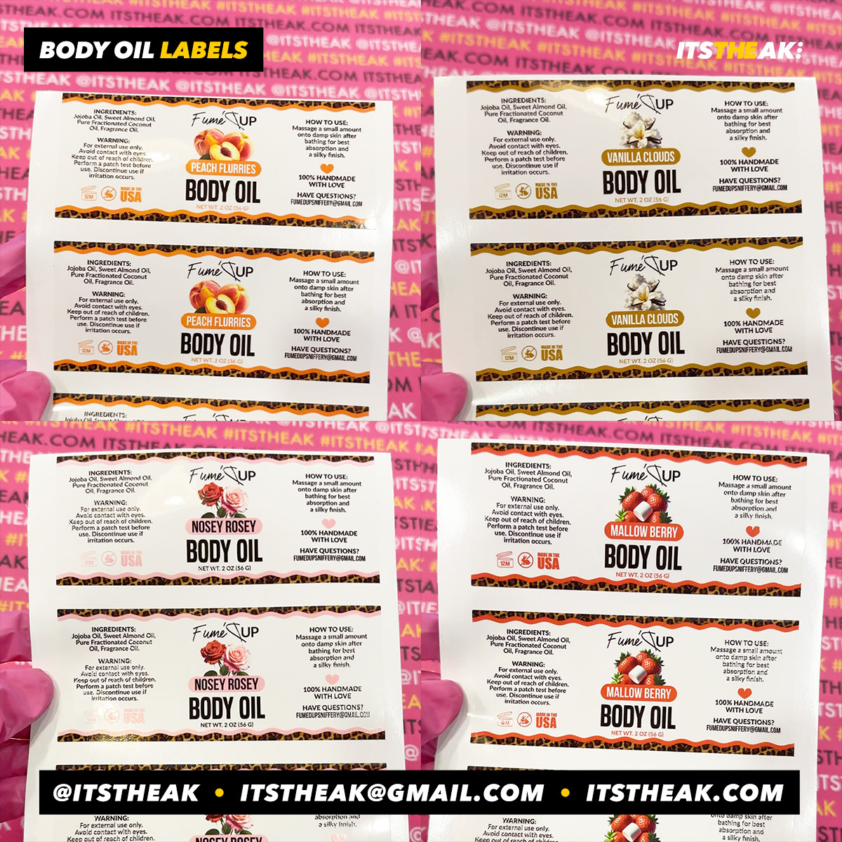 Body Oil Labels - Image 2