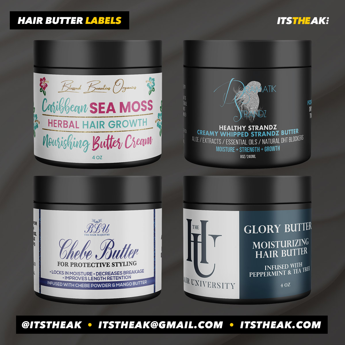 Hair Butter Labels