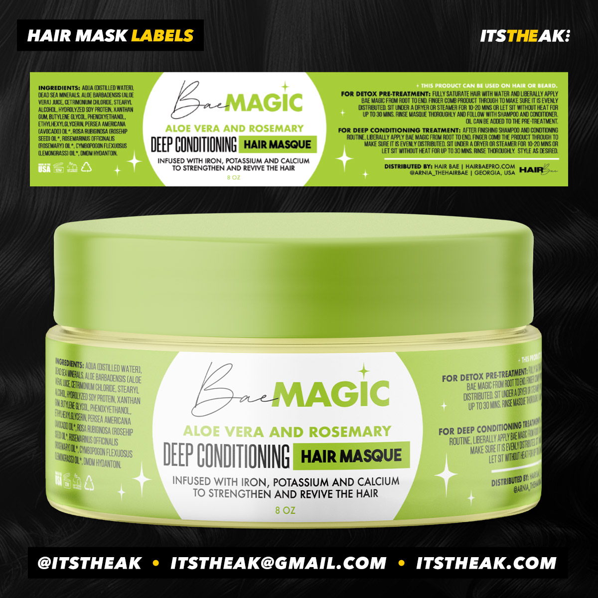 Hair Mask Labels - Image 2