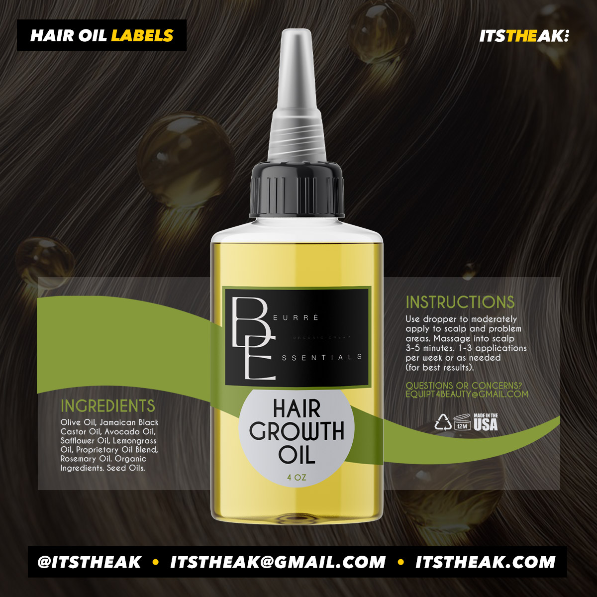 Hair Growth Oil Labels - Image 11