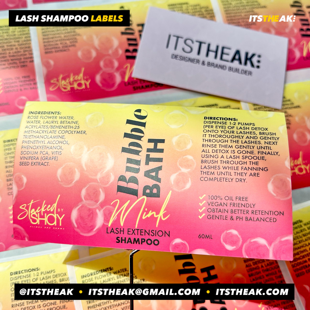 Lash Shampoo Labels - Image 11