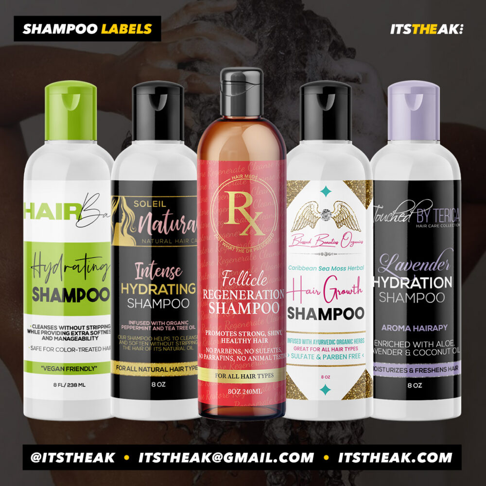 Custom Shampoo Labels | Professional Hair Care Label Printing