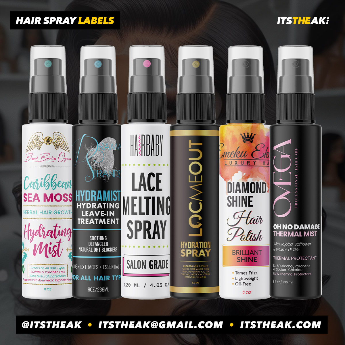 Hair Spray Labels - Image 11