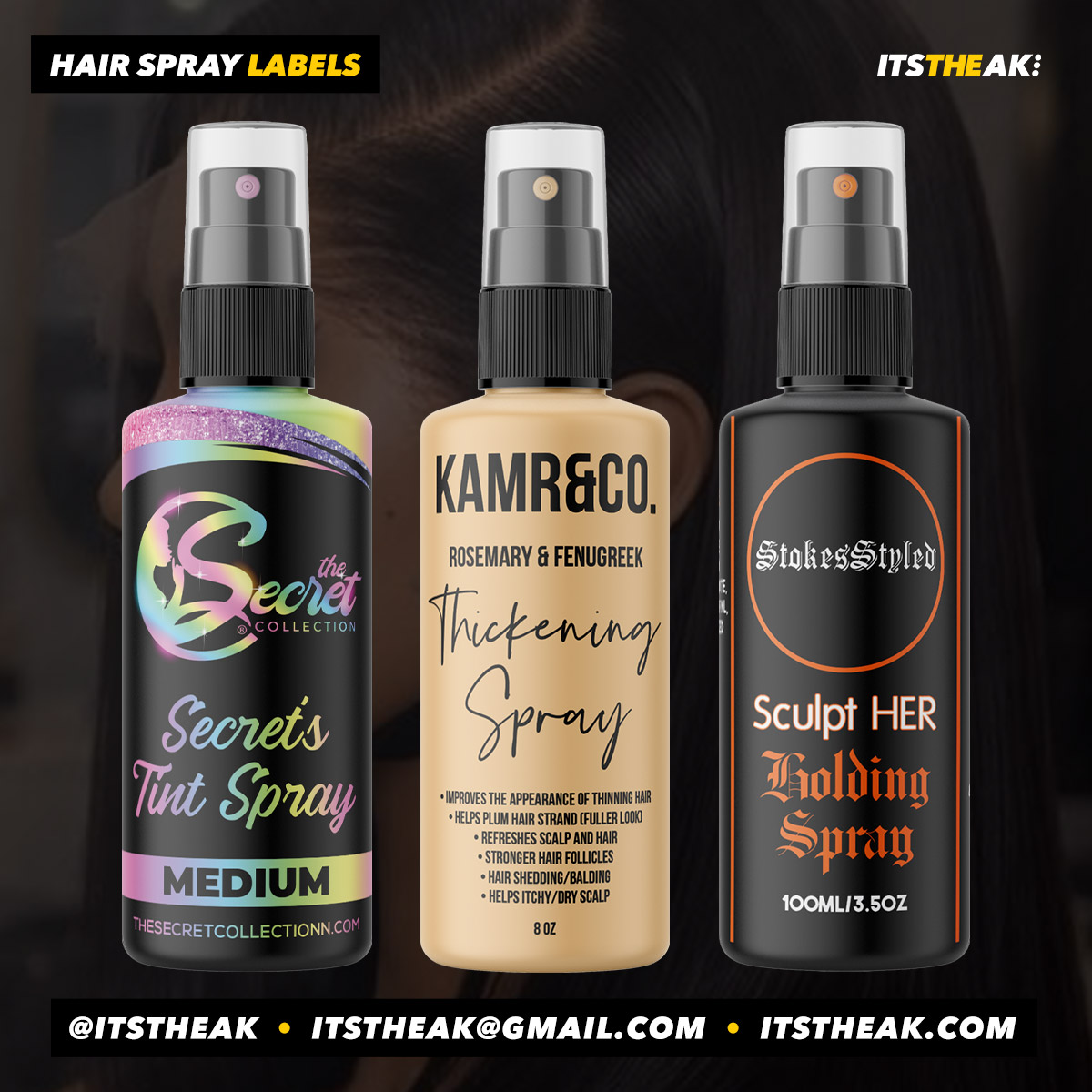 Hair Spray Labels - Image 12