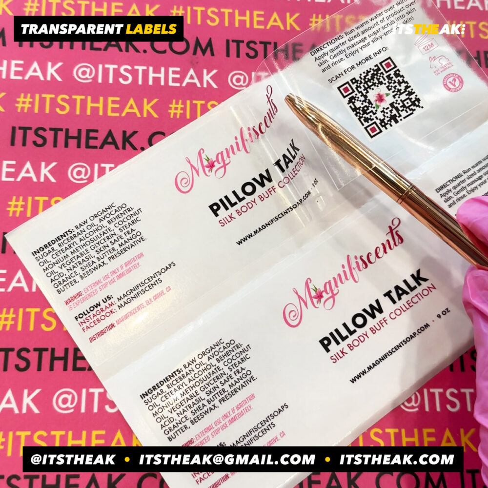 Transparent Label Railing Transparent Product Labels | Custom Clear Label Printing