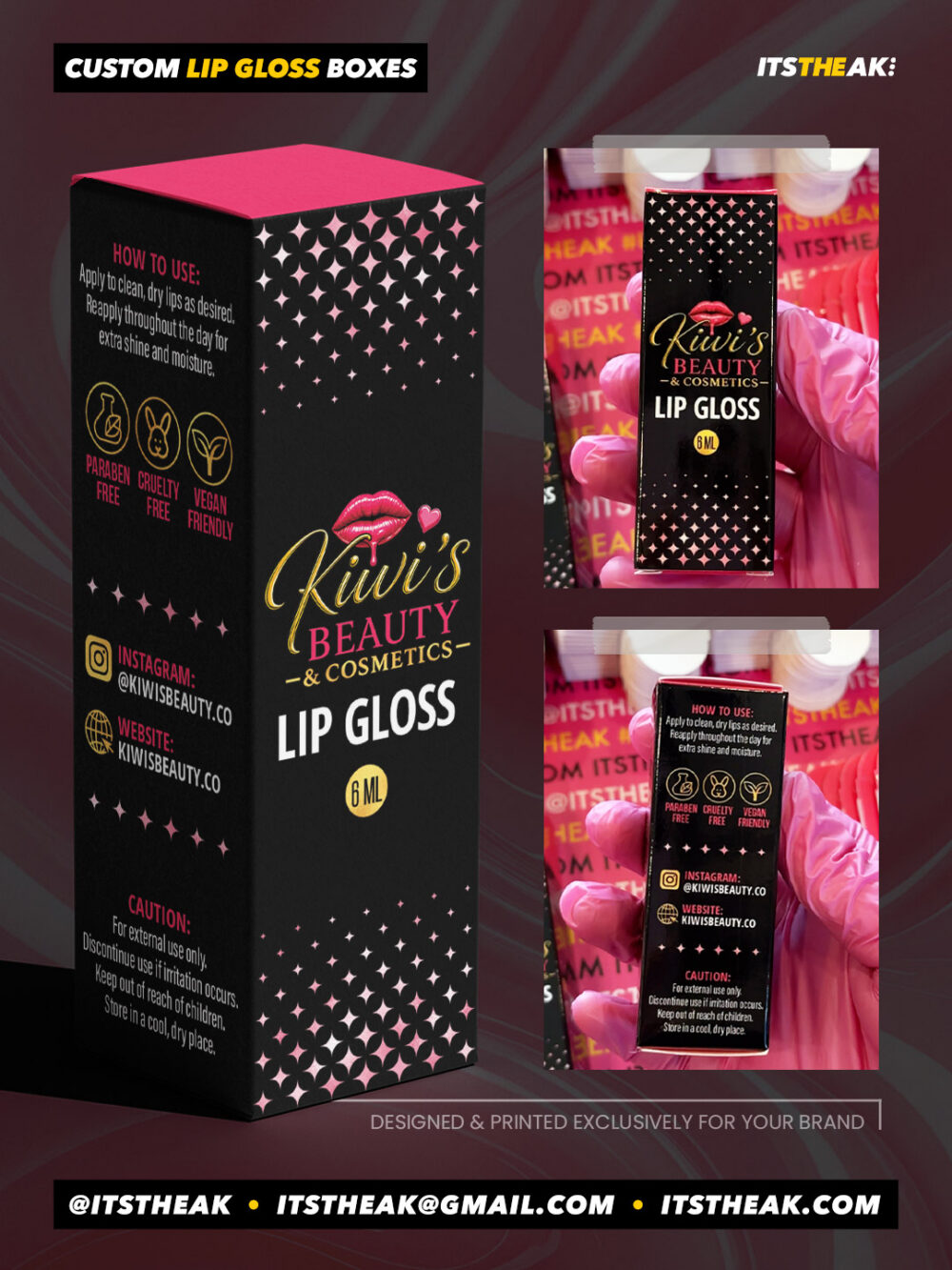 Custom Lip Gloss Boxes