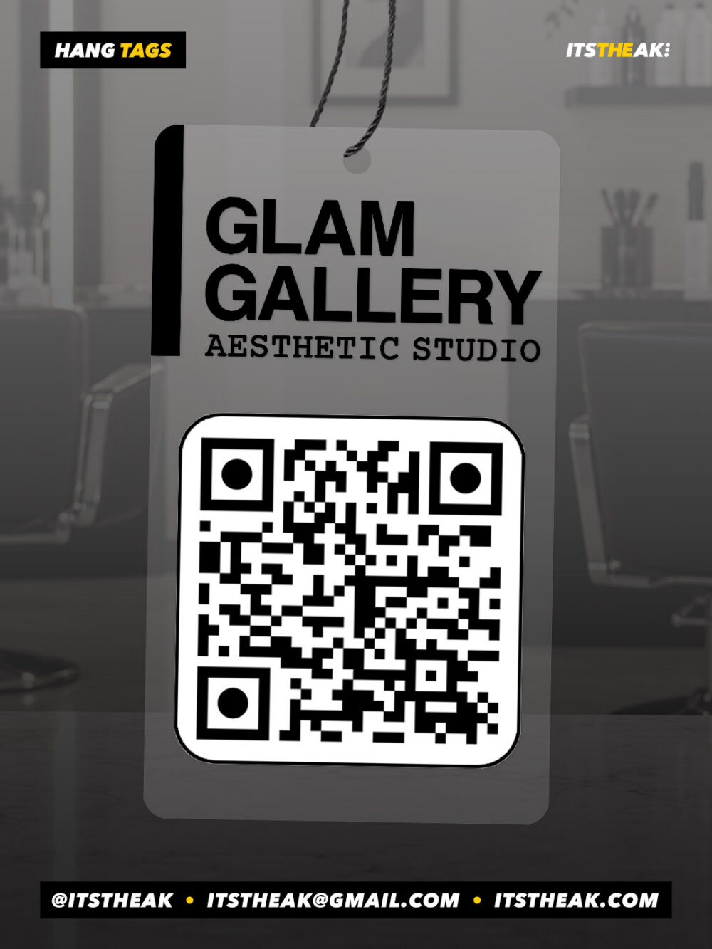 Transparent Plastic Hang Tags