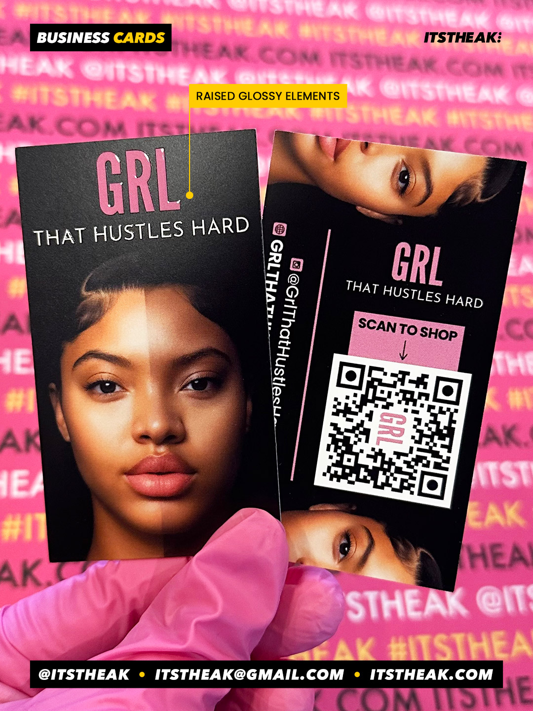 Raised Glossy Business Cards - Image 2