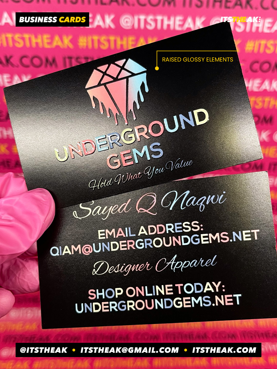 Raised Glossy Business Cards - Image 4