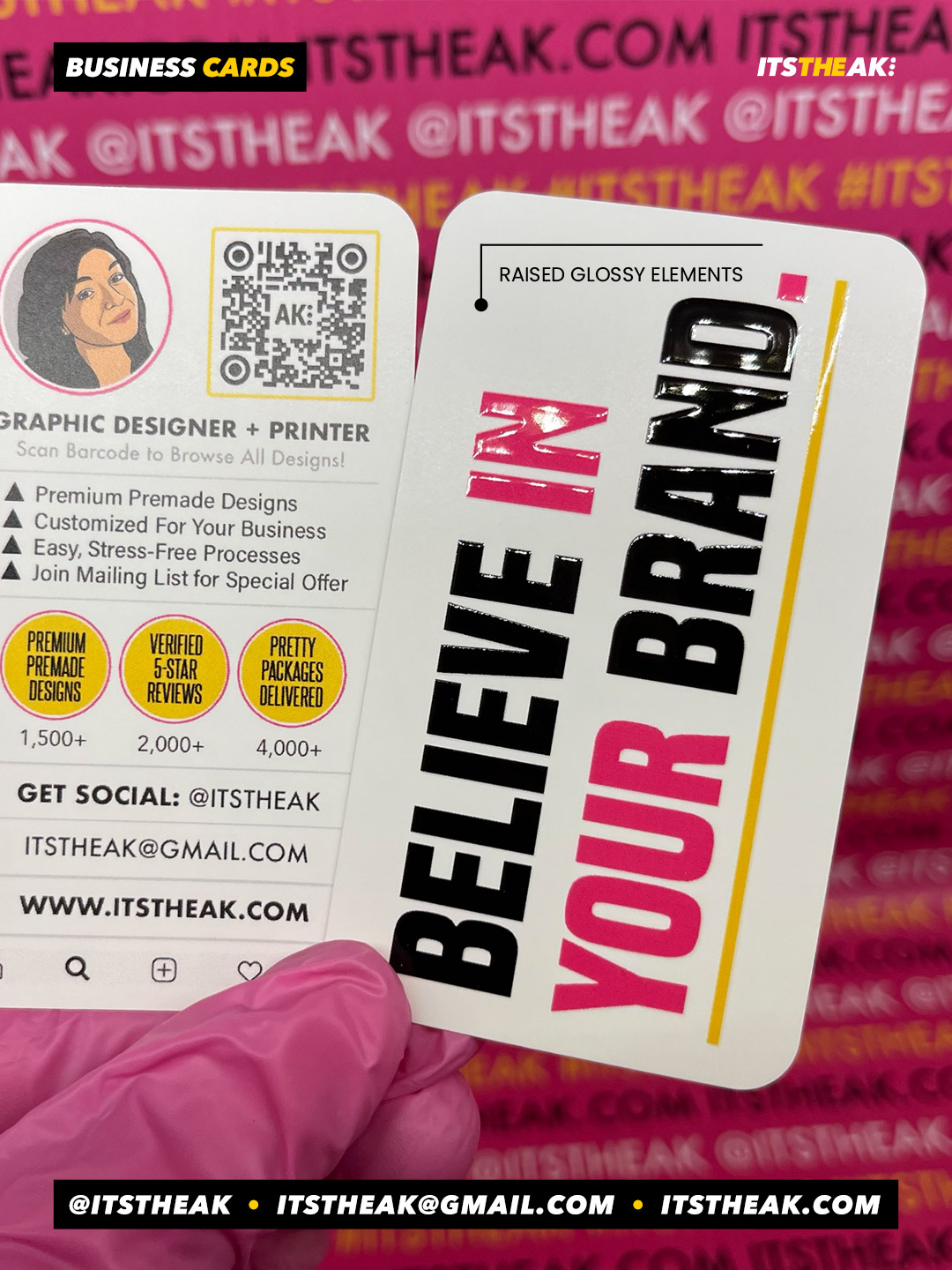 Raised Glossy Business Cards - Image 7